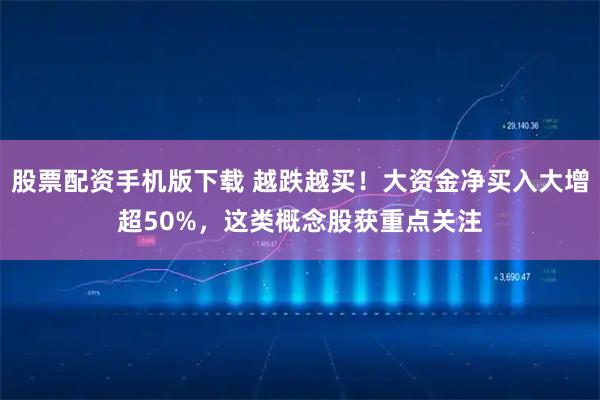 股票配资手机版下载 越跌越买！大资金净买入大增超50%，这类概念股获重点关注