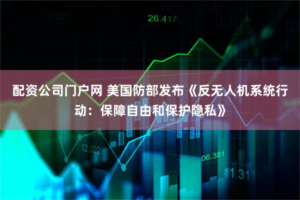 配资公司门户网 美国防部发布《反无人机系统行动：保障自由和保护隐私》